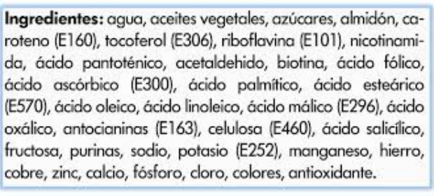 eitqueta de alimentos con aditivos 620280
